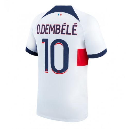 Fotballdrakt Herre Paris Saint-Germain Ousmane Dembele #10 Bortedrakt 2023-24 Kortermet